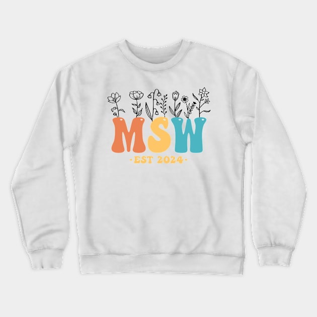 social worker 2024 Crewneck Sweatshirt by Pharmacy Tech Gifts